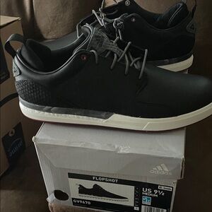 Adidas Men's Black Sneakers with White Sole